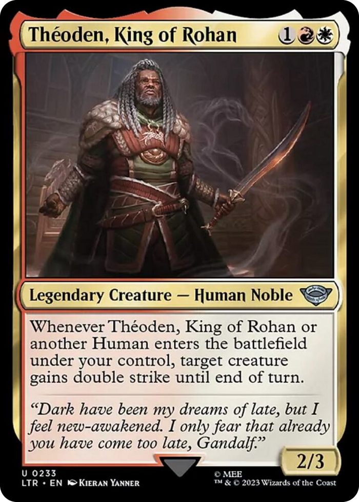 Theoden, King of Rohan #233 U - Universes Beyond: The Lord of the Rings: Tales of Middle-earth Pokemon card
