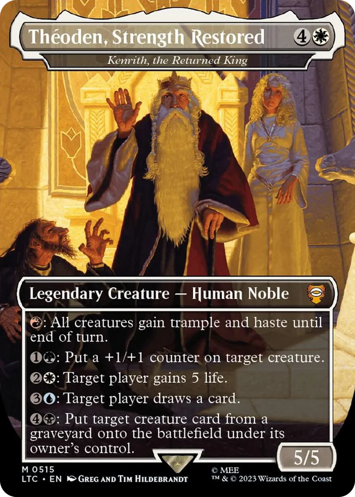 0515 Theoden, Strength Restored - Kenrith, the Returned King (Borderless) M Commander: The Lord of the Rings: Tales of Middle-earth