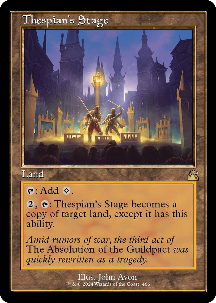 Thespian's Stage (Retro Frame) #466 R - Ravnica Remastered Pokemon card