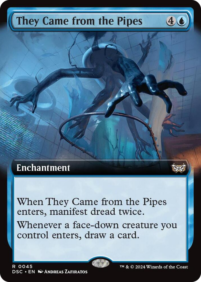 They Came from the Pipes (Extended Art) #45 R - Commander: Duskmourn: House of Horror Pokemon card