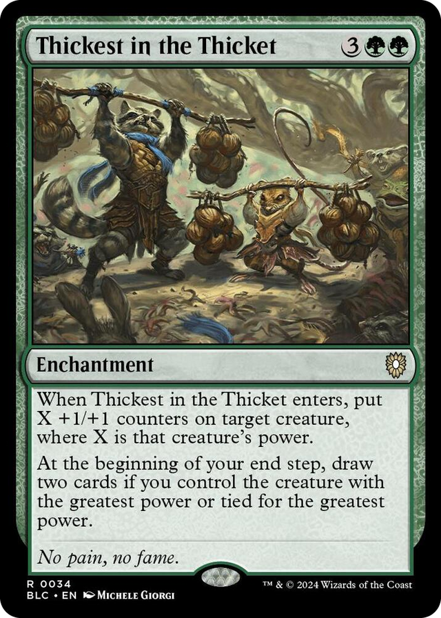 0034 Thickest in the Thicket R Commander: Bloomburrow