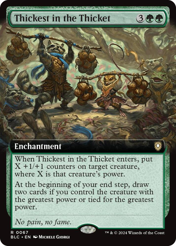 0067 Thickest in the Thicket (Extended Art) R Commander: Bloomburrow