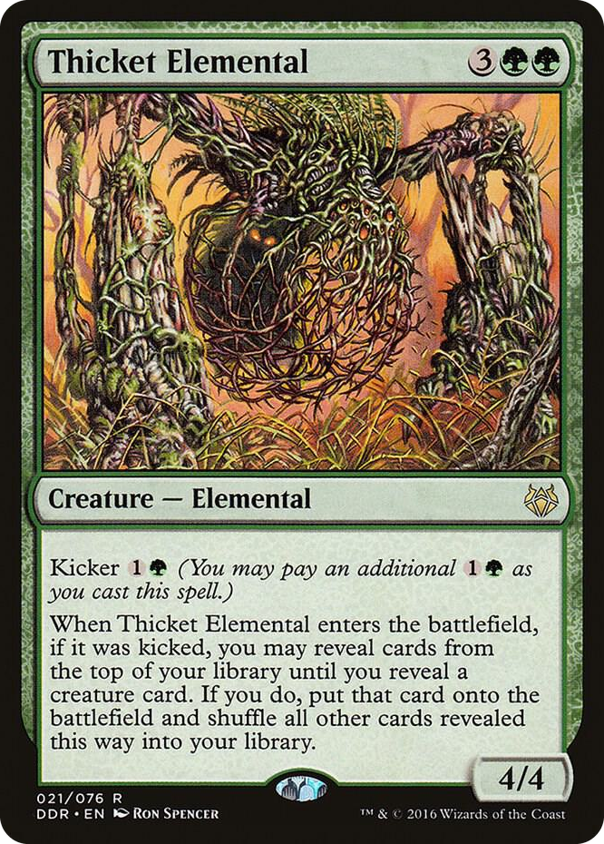 Thicket Elemental #21 R - Duel Decks: Nissa vs. Ob Nixilis Pokemon card