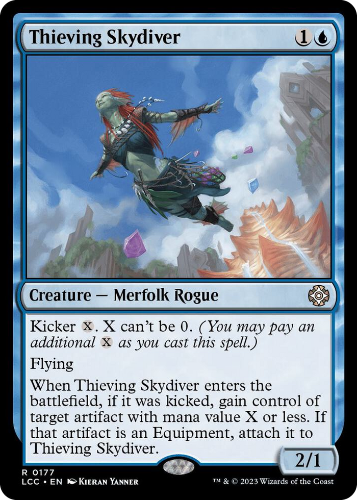 Thieving Skydiver #177 R - Commander: The Lost Caverns of Ixalan Pokemon card
