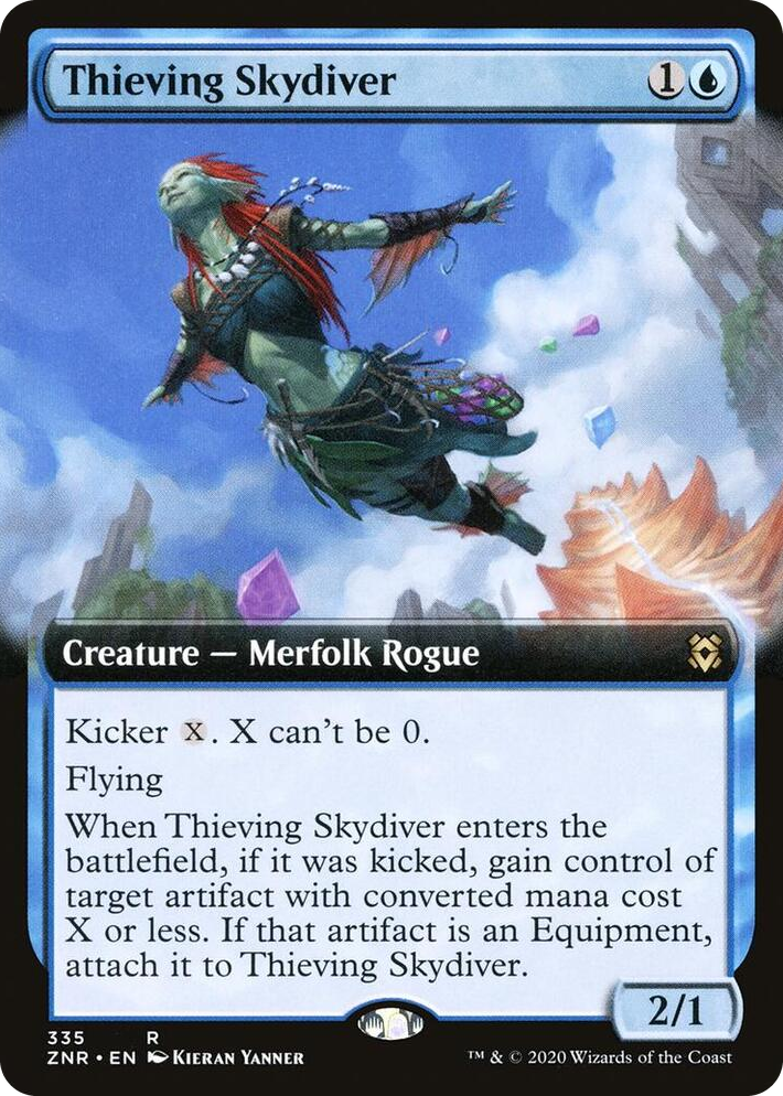 0335 Thieving Skydiver (Extended Art) R Zendikar Rising