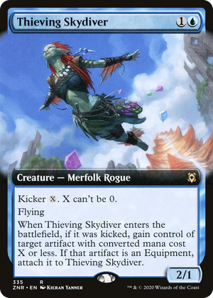 0335 Thieving Skydiver (Extended Art) R Zendikar Rising