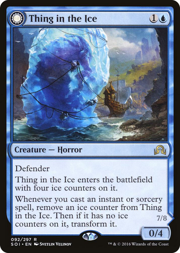 Thing in the Ice #92 R - Shadows over Innistrad Pokemon card
