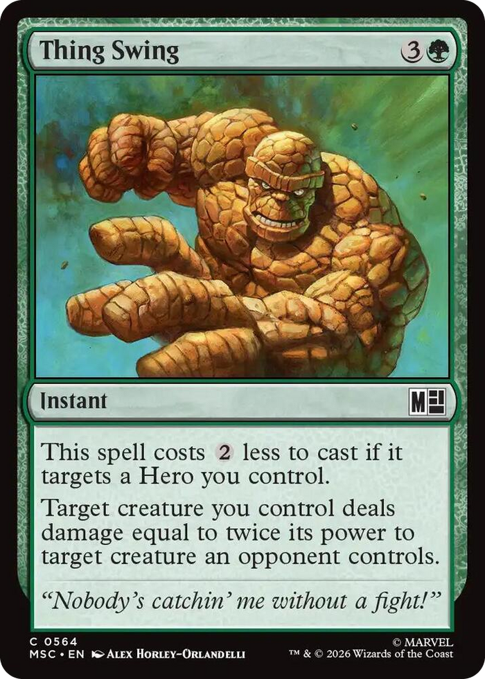 Thing Swing #564 C - Commander: Marvel Super Heroes Pokemon card