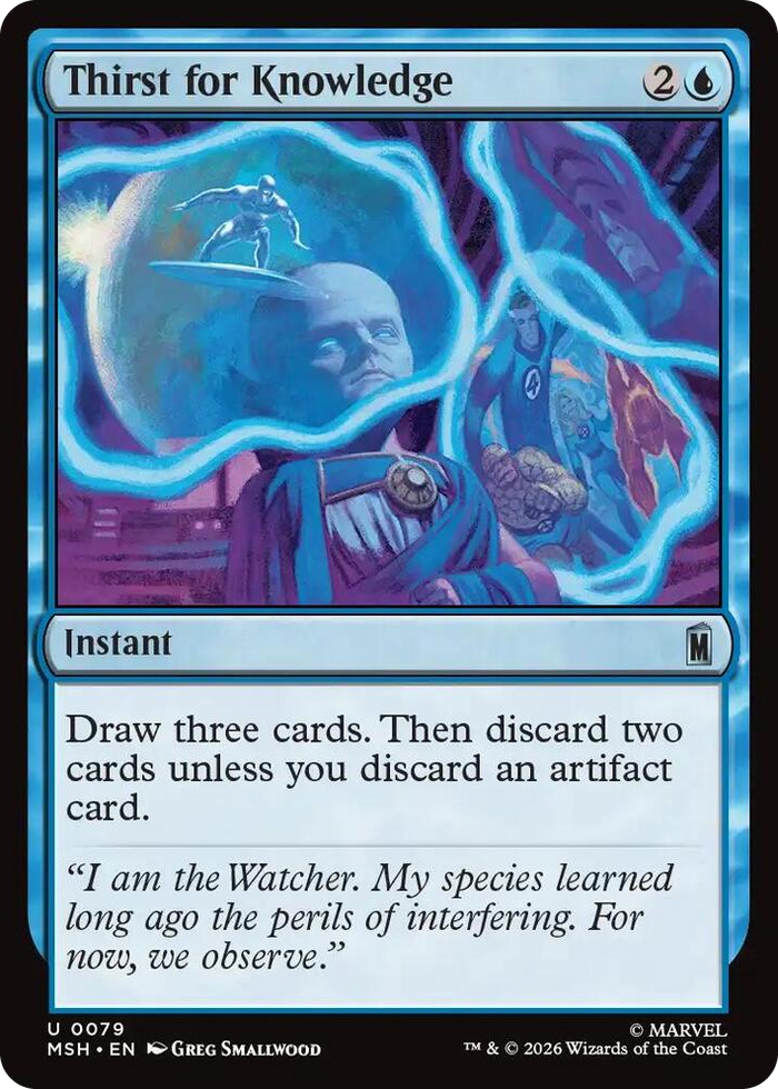 Thirst for Knowledge #79 U - Marvel Super Heroes Pokemon card