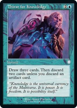 0096 Thirst for Knowledge (Retro Frame) U Commander: The Brothers' War