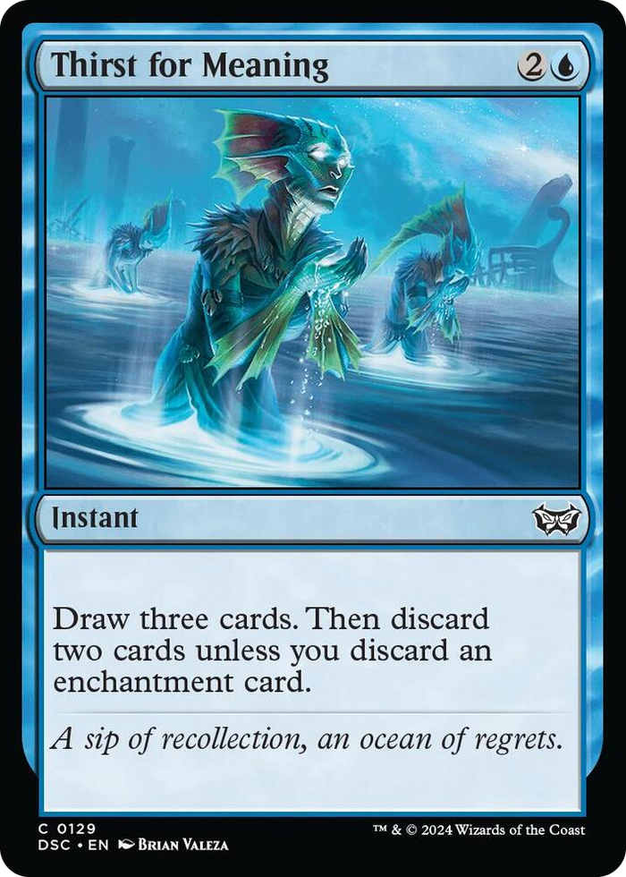 Thirst for Meaning #129 C - Commander: Duskmourn: House of Horror Pokemon card