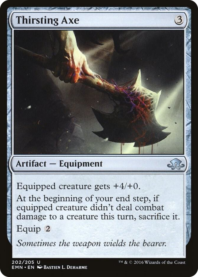 Thirsting Axe #202 U - Eldritch Moon Pokemon card