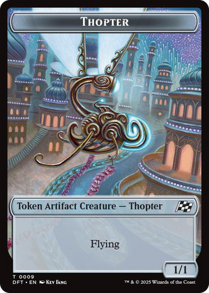 0009 Thopter (0009) // Treasure Double-Sided Token T Aetherdrift