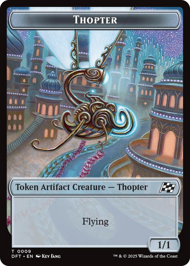 0009 Thopter (0009) // Treasure Double-Sided Token T Aetherdrift