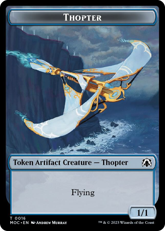 0016 Thopter // Gold Double-sided Token T Commander: March of the Machine