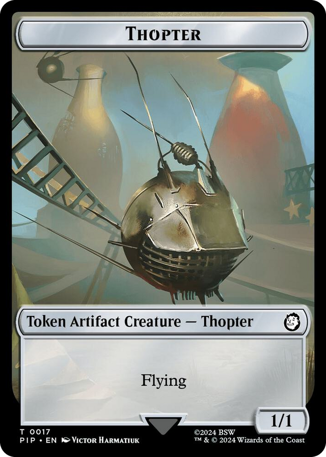 0017 Thopter // Junk Double-Sided Token T Universes Beyond: Fallout