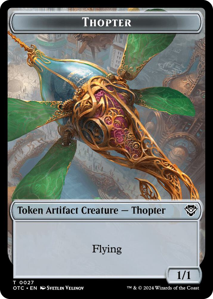 0027 Thopter // Manifest Double-Sided Token T Commander: Outlaws of Thunder Junction