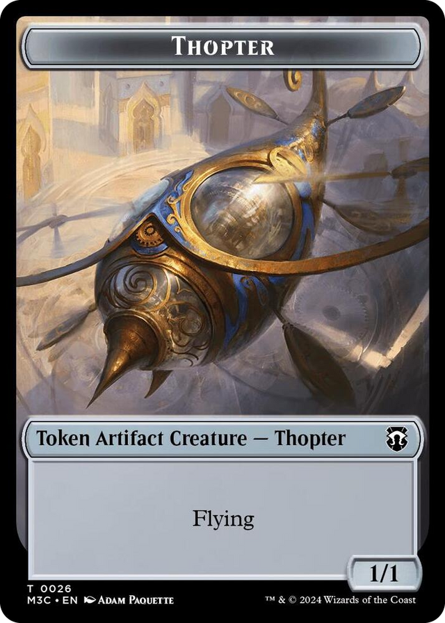0026 Thopter (Ripple Foil) // Copy Double-Sided Token T Commander: Modern Horizons 3