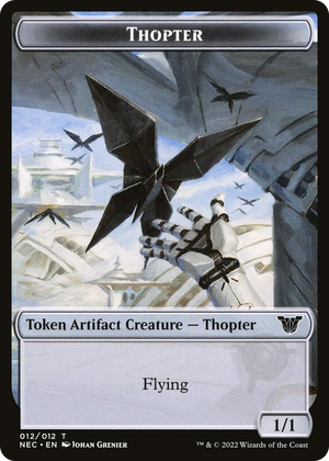 0012 Thopter // Spirit (002) Double-Sided Token T Commander: Kamigawa: Neon Dynasty