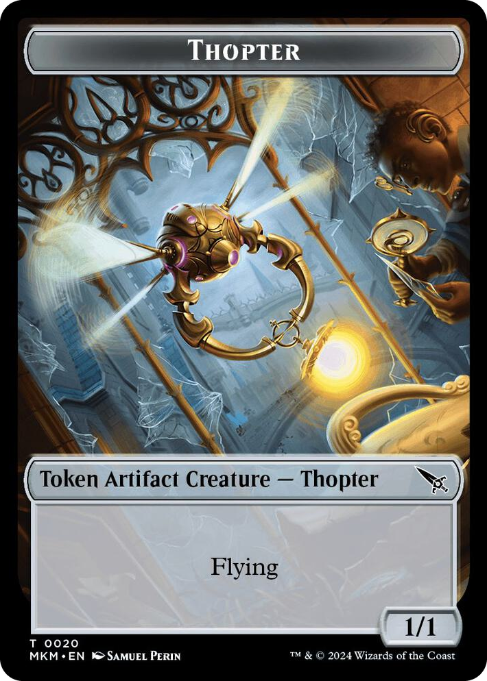 0020 Thopter // Treasure Double-Sided Token T Commander: Murders at Karlov Manor