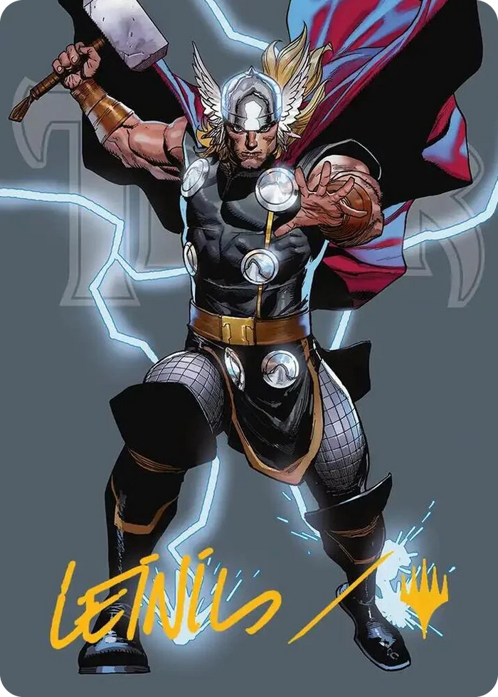 0026 Thor, God of Thunder Art Card (Gold-Stamped Signature) S Art Series: Marvel Super Heroes