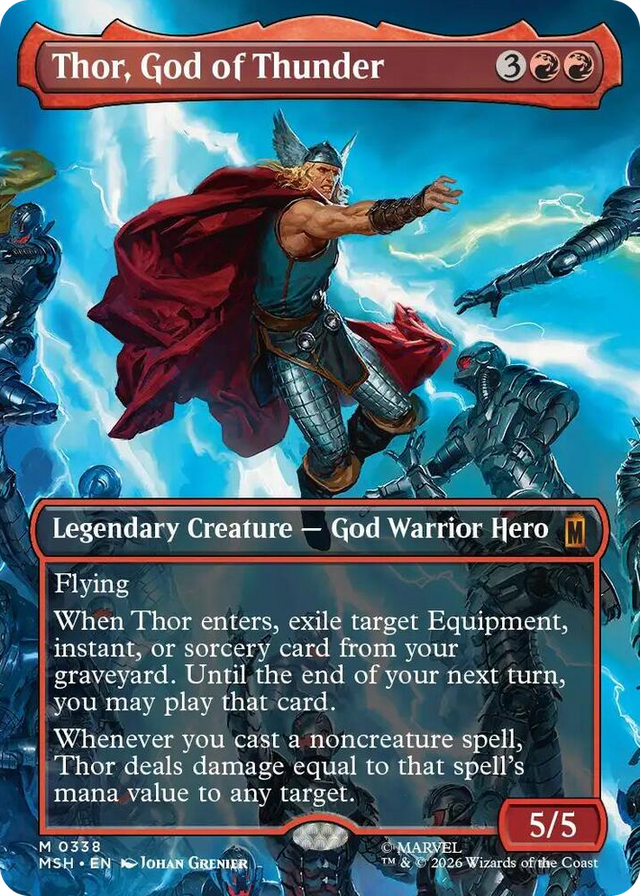 0338 Thor, God of Thunder (Borderless) (0338) M Marvel Super Heroes