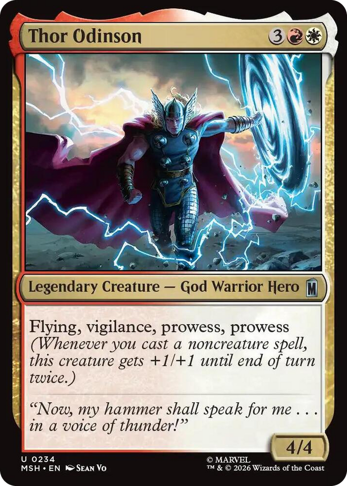 Thor Odinson #234 U - Marvel Super Heroes Pokemon card