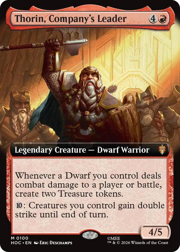 Thorin, Company's Leader (Extended Art) #100 M - The Hobbit: Eternal-Legal Pokemon card