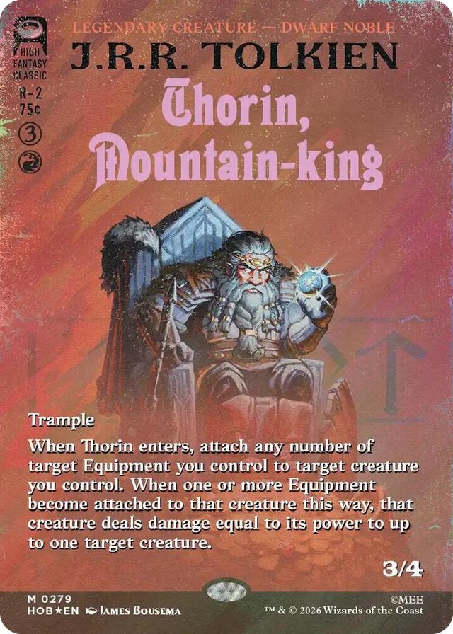 0279 Thorin, Mountain-king (Borderless) (Surge Foil) M The Hobbit