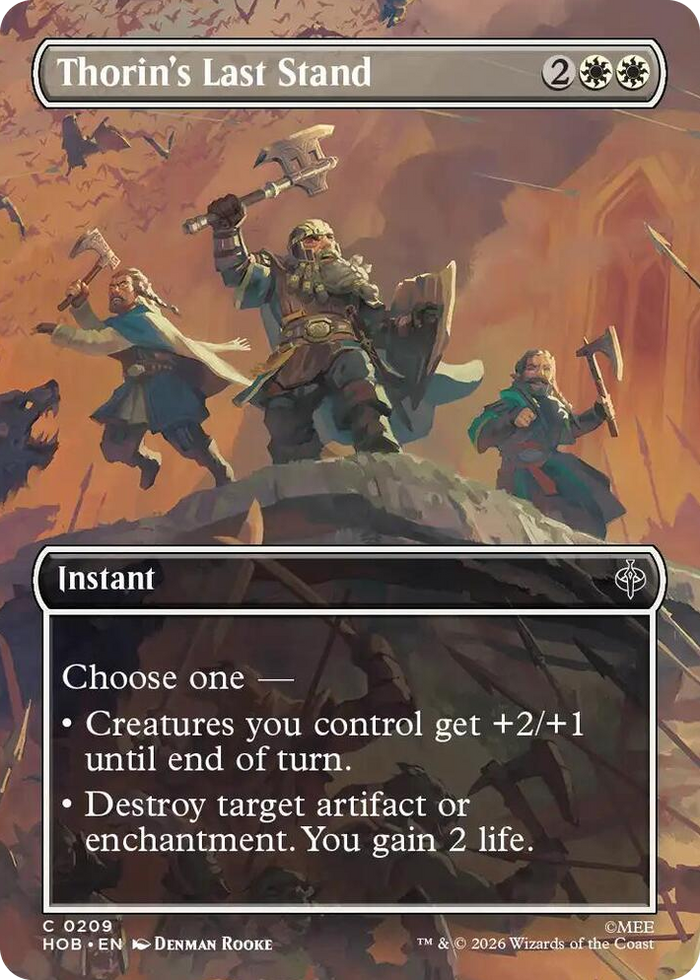 Thorin's Last Stand (Borderless) #209 C - The Hobbit Pokemon card