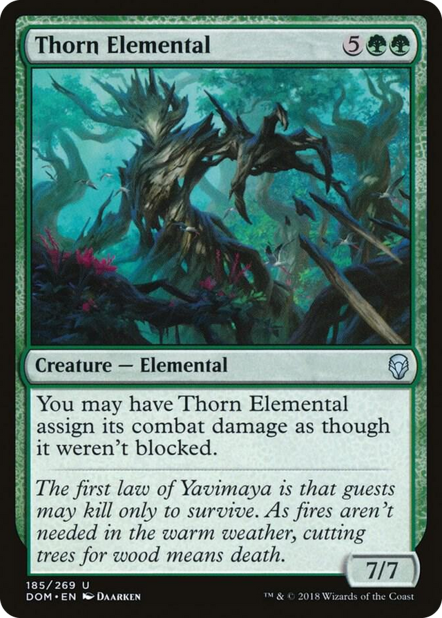0185 Thorn Elemental U Dominaria