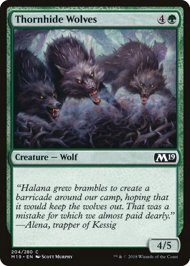0204 Thornhide Wolves C Core Set 2019