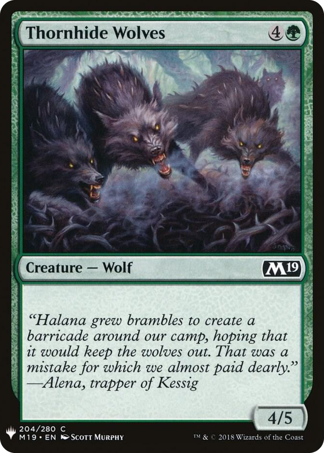 0204 Thornhide Wolves C The List Reprints