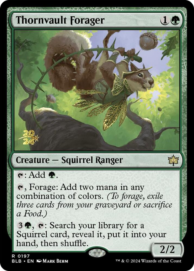 0197 Thornvault Forager R Prerelease Cards
