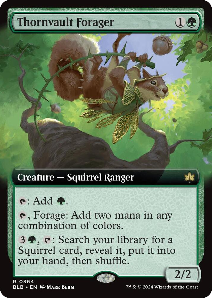 0364 Thornvault Forager (Extended Art) R Bloomburrow