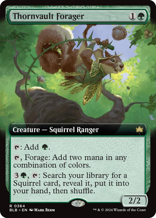 0364 Thornvault Forager (Extended Art) R Bloomburrow