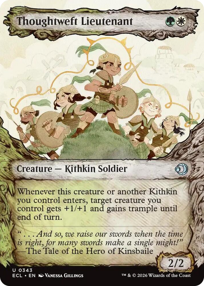 Thoughtweft Lieutenant (Showcase) #343 U - Lorwyn Eclipsed Pokemon card