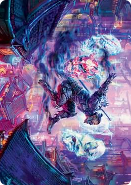0037 Thousand-Faced Shadow Art Card S Art Series: Kamigawa: Neon Dynasty