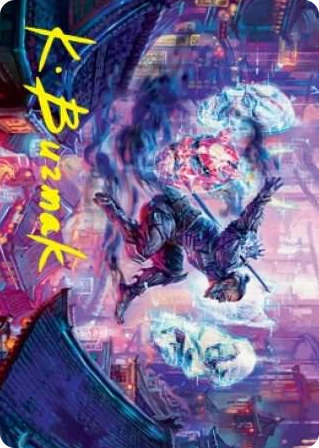 0037 Thousand-Faced Shadow Art Card (Gold-Stamped Signature) S Art Series: Kamigawa: Neon Dynasty