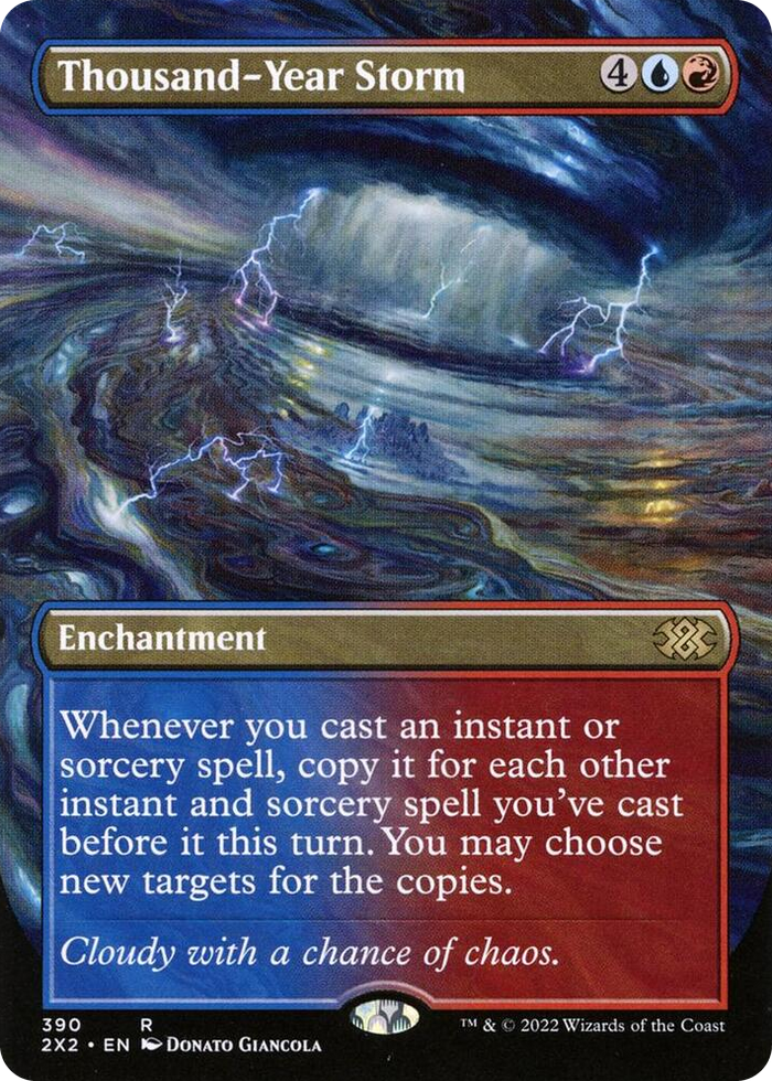 Thousand-Year Storm (Borderless) #390 R - Double Masters 2022 Pokemon card