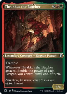 0551 Thrakkus the Butcher (Foil Etched) U Commander Legends: Battle for Baldur's Gate