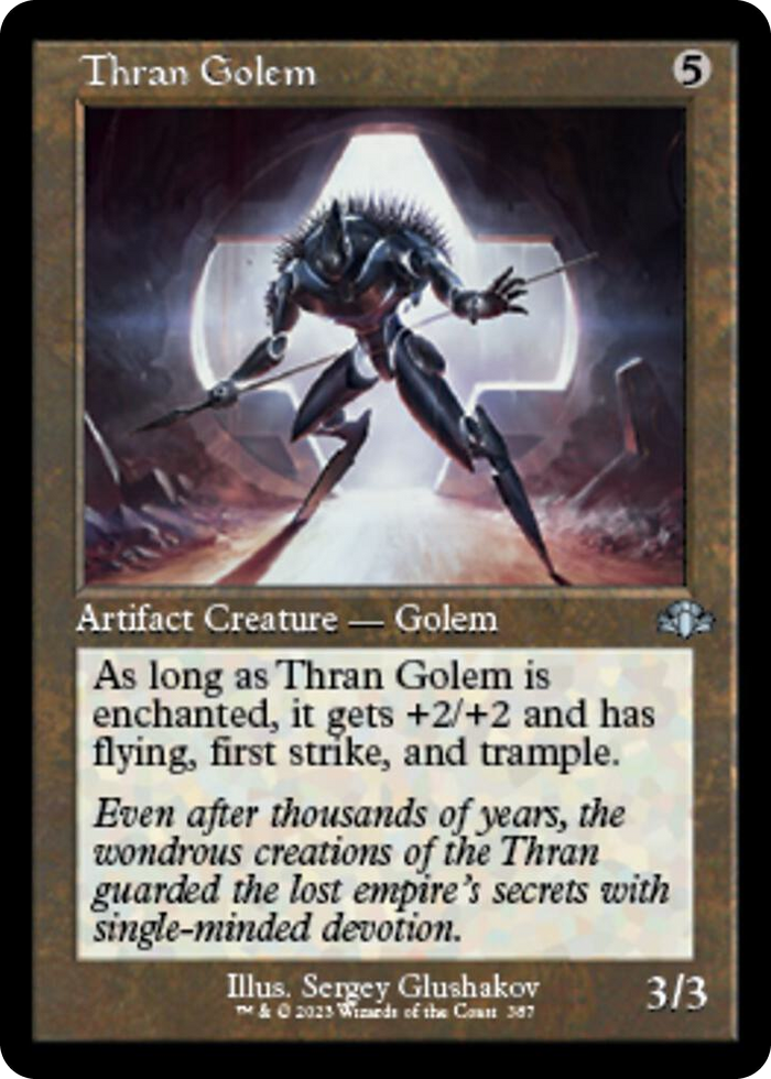 Thran Golem (Retro Frame) #387 U - Dominaria Remastered Pokemon card