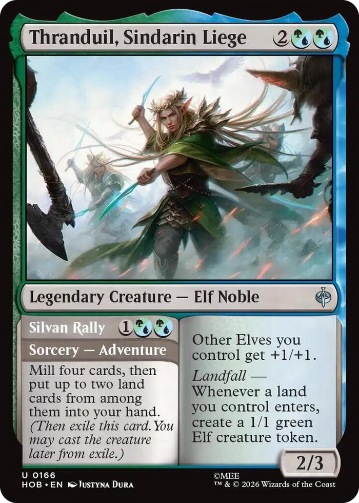 Thranduil, Sindarin Liege #166 U - The Hobbit Pokemon card