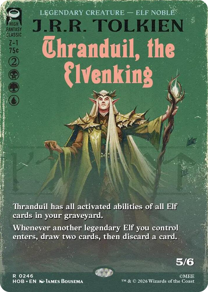 Thranduil, the Elvenking (Borderless) #246 R - The Hobbit Pokemon card