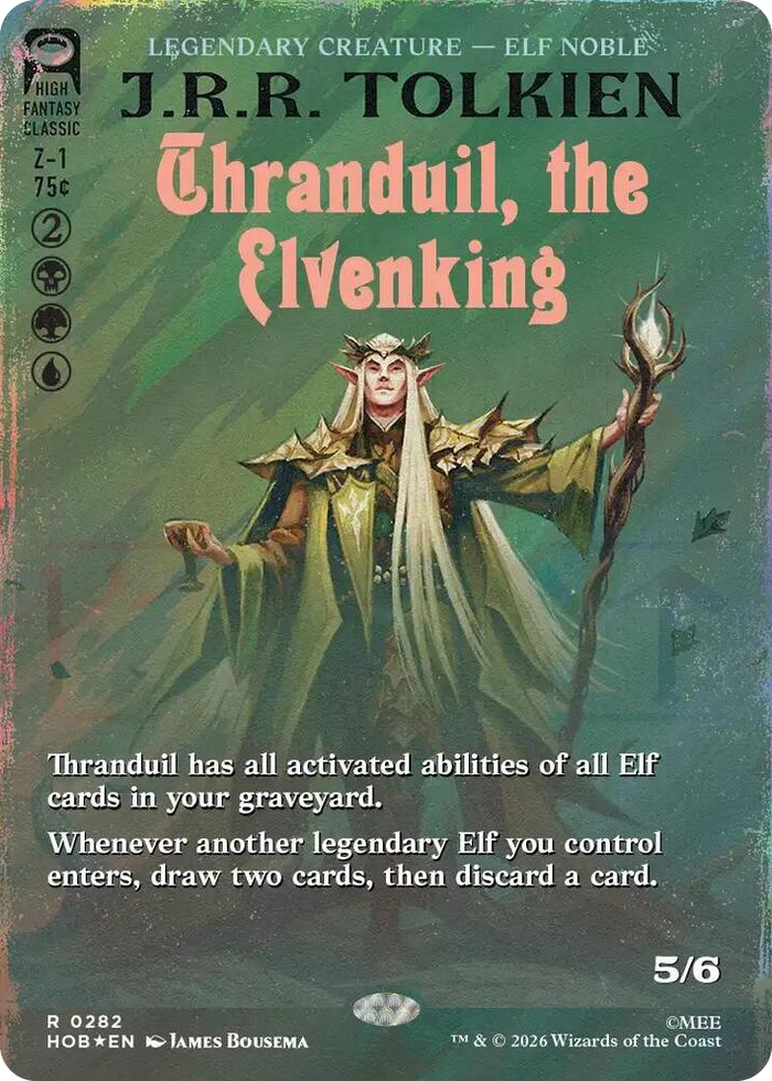 Thranduil, the Elvenking (Borderless) (Surge Foil) #282 R - The Hobbit Pokemon card