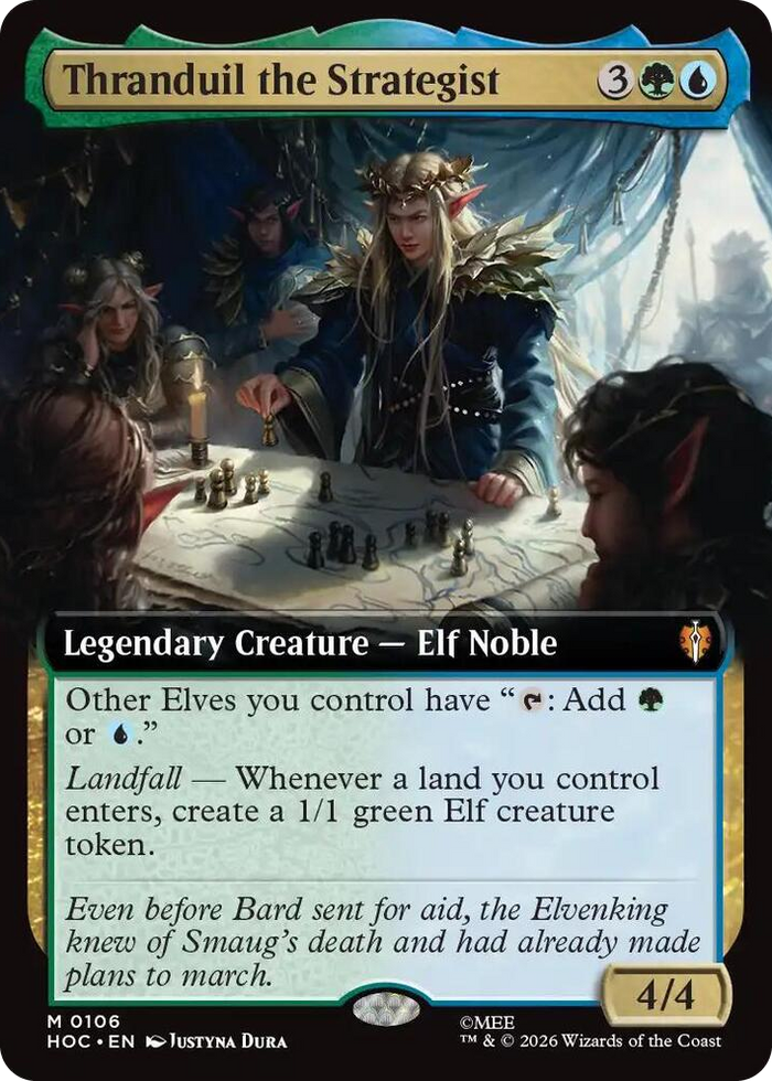 Thranduil the Strategist (Extended Art) #106 M - The Hobbit: Eternal-Legal Pokemon card
