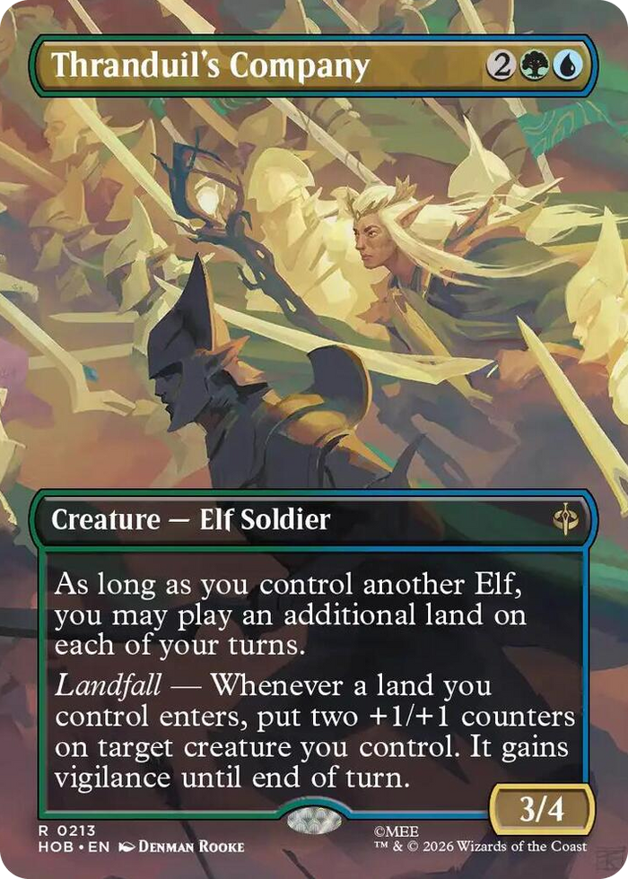 Thranduil's Company (Borderless) #213 R - The Hobbit Pokemon card