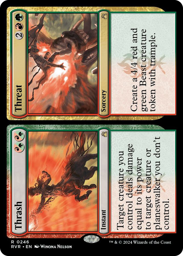 Thrash // Threat #246 R - Ravnica Remastered Pokemon card