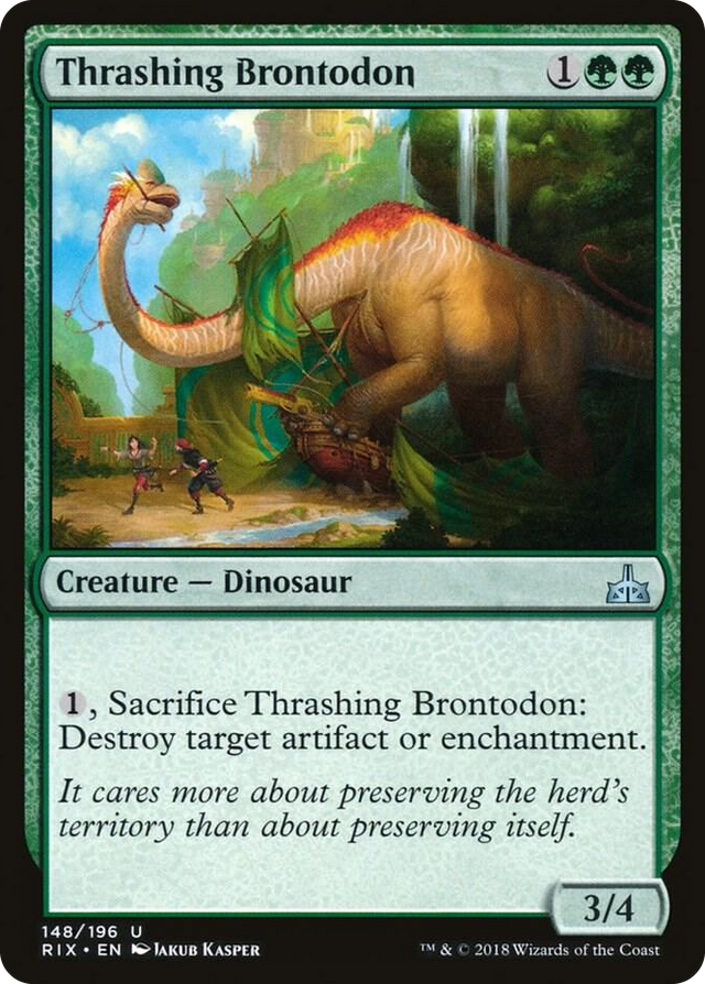 0148 Thrashing Brontodon U Rivals of Ixalan
