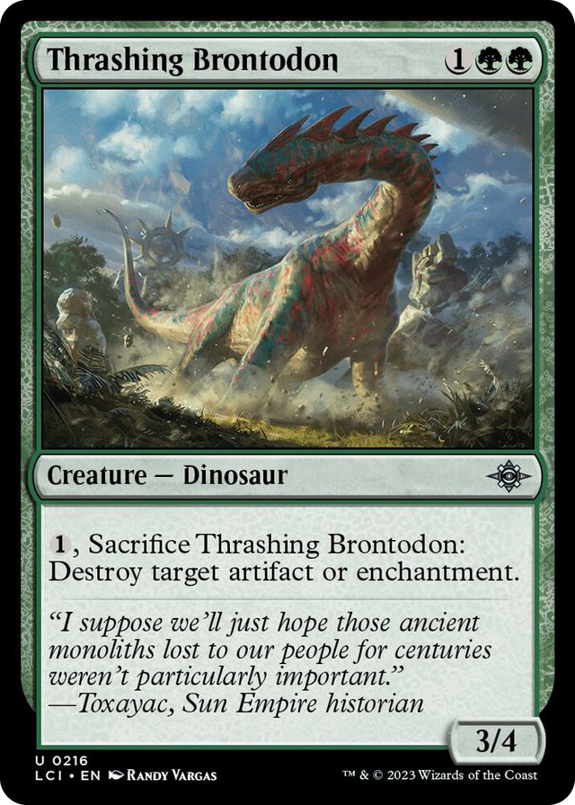 0216 Thrashing Brontodon U The Lost Caverns of Ixalan